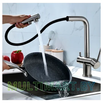 Смеситель Paulmark Serpentine Se213222-NI (никель) картинка 3